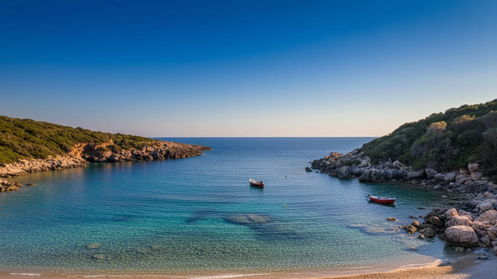 Il mare della costa ionica fra gli scogli